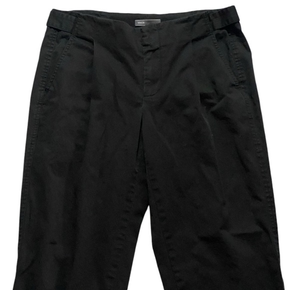 Vince Black Pleated Front Cotton Dress Pants Women’s Size 4 Trousers Classic - Picture 5 of 12